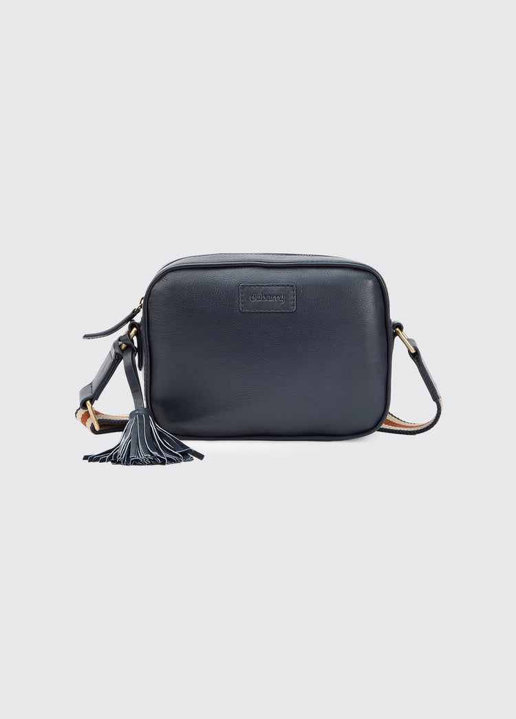 Rostrevor Crossbody Leren Cameratas - Navy