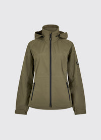 Lichtgewicht korte waterdichte jas - Dubarry regenjas voor dames in groen 