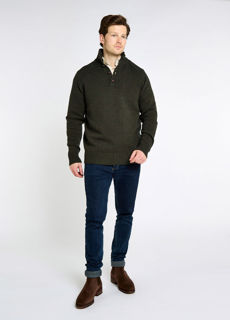 Shields Heren Gebreide Trui - Olive