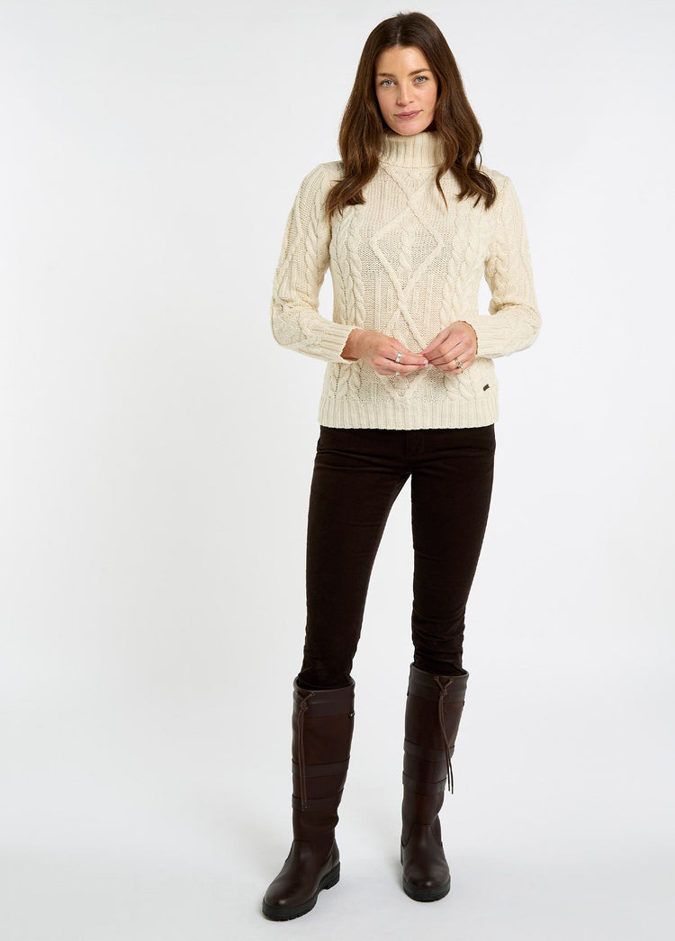Somers Dames Roll Neck Trui - Cream