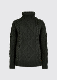 Somers Dames Roll Neck Trui - Olive