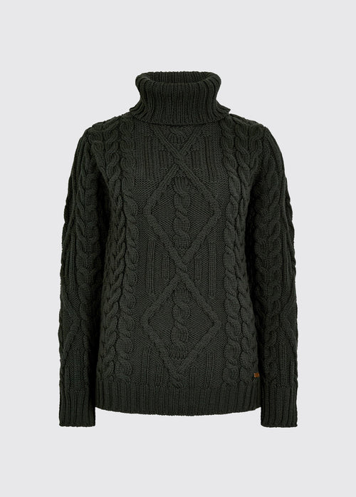 Somers Dames Roll Neck Trui - Olive
