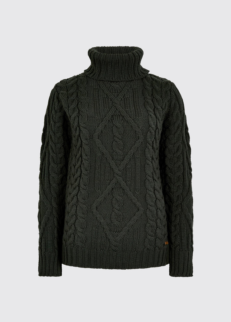 Somers Dames Roll Neck Trui - Olive