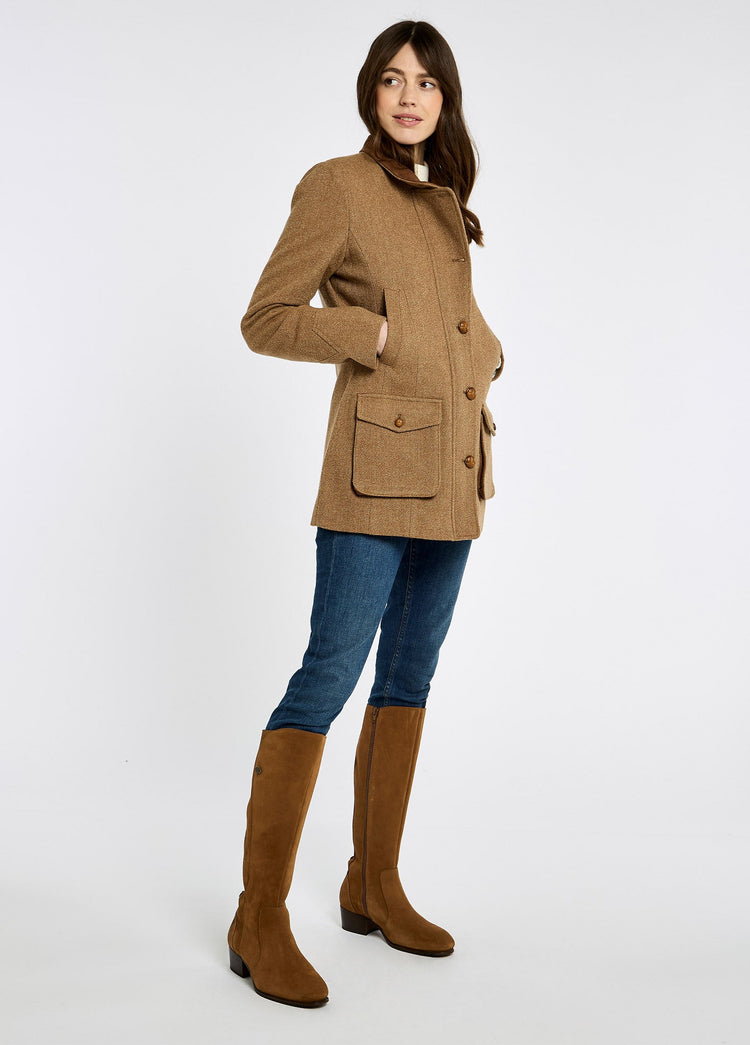 Willow Dames Tweed Utility jas - Camel Twill