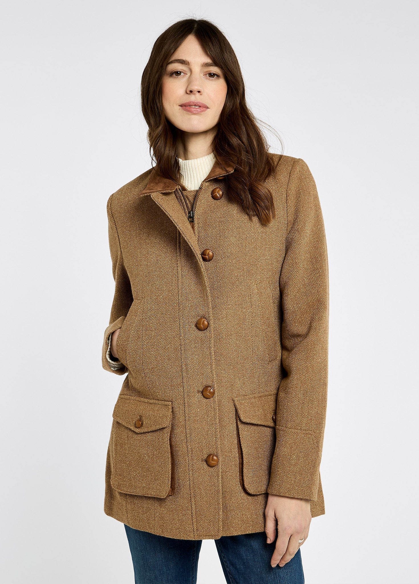 Walker and Hawkes - Derby jas voor dames - schietjas/jachtjas/country jas - tweed - Licht sage - EU 36 (UK 8 Walker and Hawkes - Derby jas voor dames - schietjas/jachtjas/country jas - tweed - Licht sage - EU 36 (UK 8