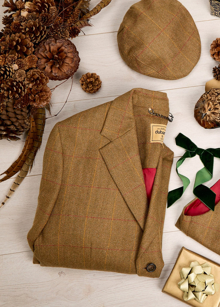 Ashmeadow Heren Tweed Jas - Elm