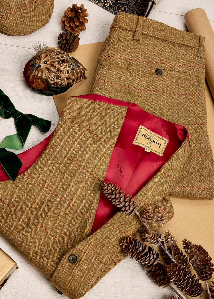 Redwood Heren Tweed Waistcoat - Elm