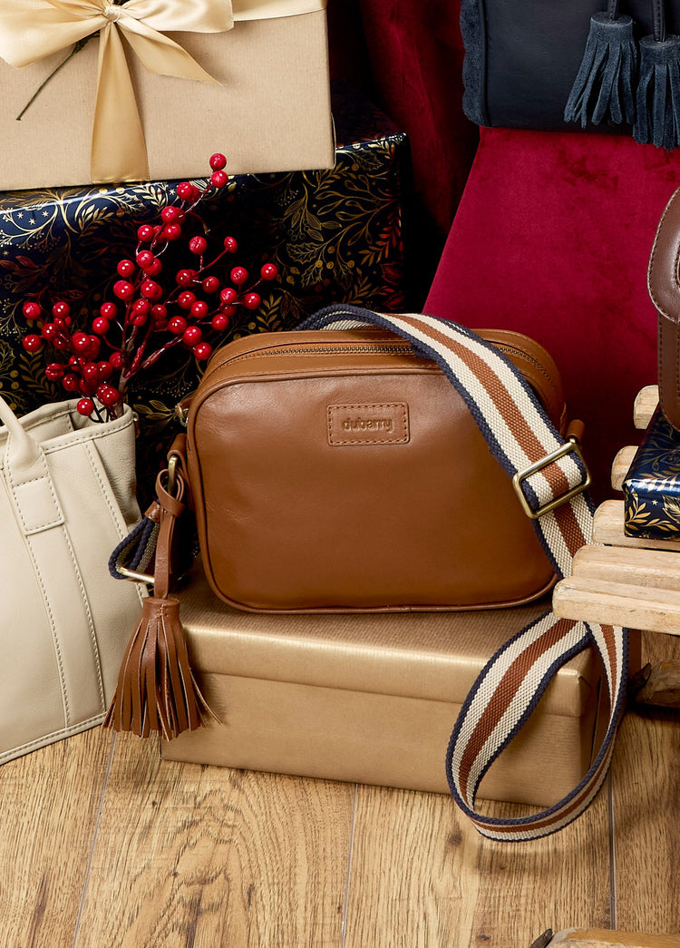 Rostevor Crossbody Leren Tas - Caramel